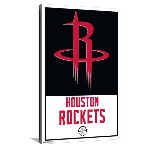 NBA Houston Rockets - Logo 21 Canvas Wall Poster, 22.375" x 34"