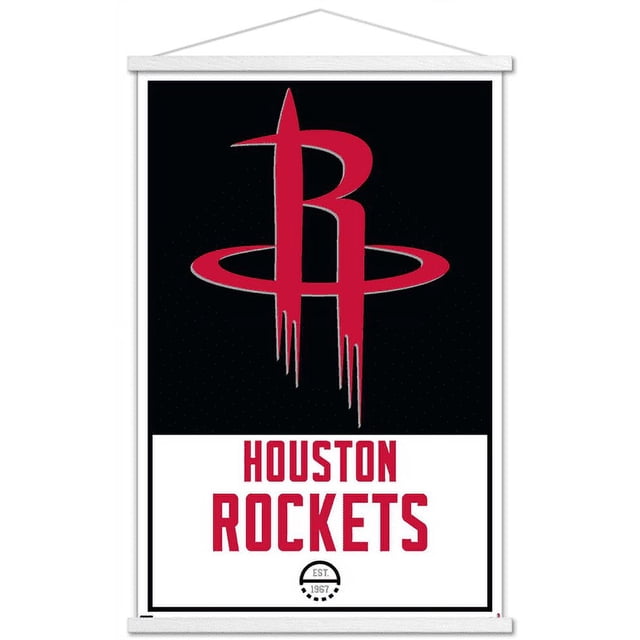 Led Houston Rockets Logo NBA Houston Rockets - Logo 21 Wall Poster with Magnetic Frame, 22.375 ...