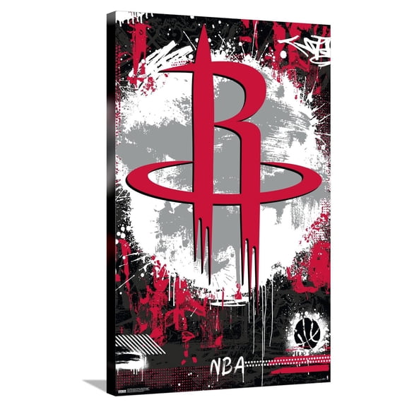 NBA Houston Rockets - Maximalist Logo 23 Canvas Wall Poster, 22.375" x 34"