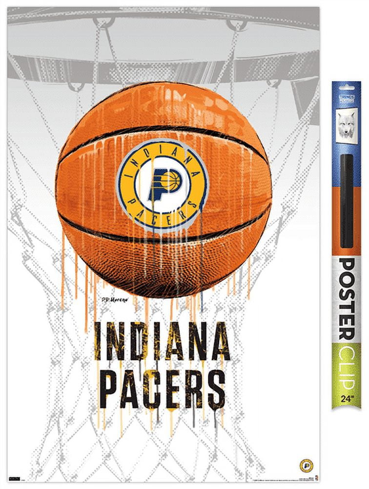 NBA Indiana Pacers Drip Basketball 21 Wall Poster, 22.375