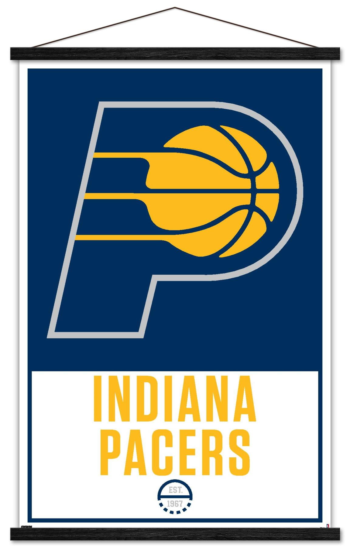 NBA Indiana Pacers - Logo 21 Wall Poster with Magnetic Frame, 22.375" x 34"