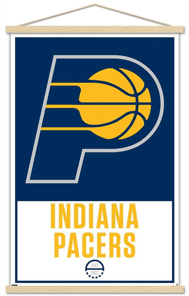 NBA Indiana Pacers - Logo 21 Wall Poster with Magnetic Frame, 22.375" x 34"