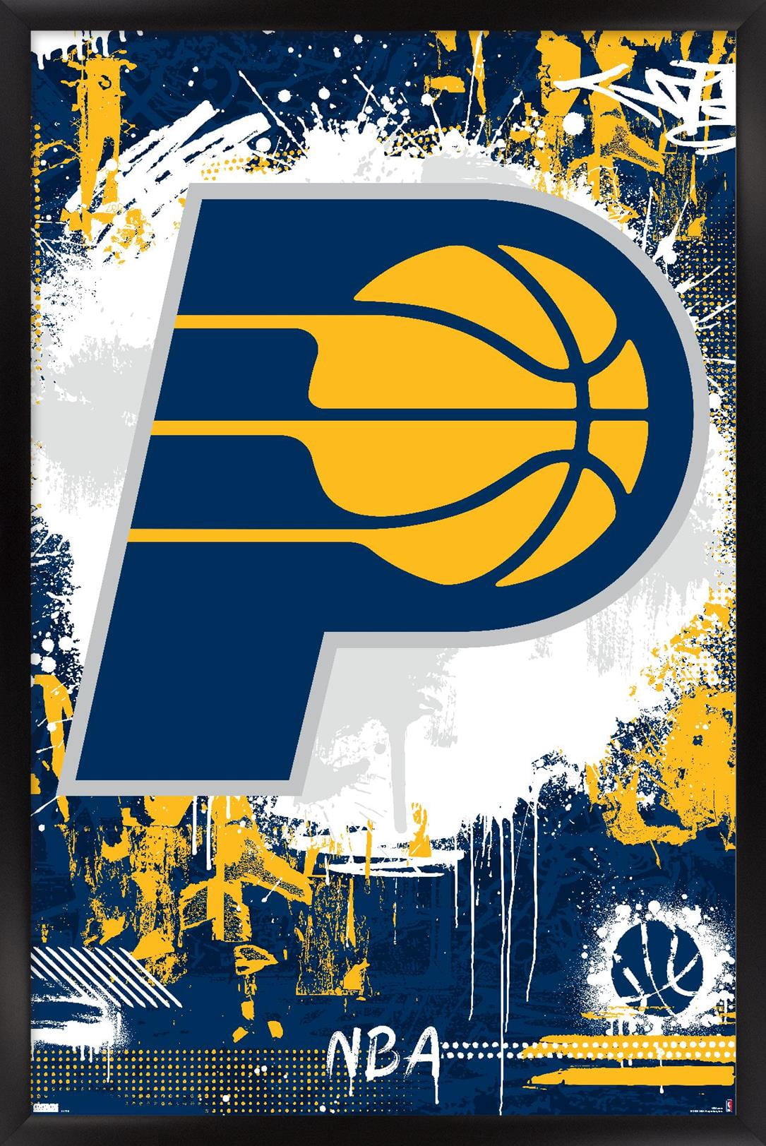 NBA Indiana Pacers - Maximalist Logo 23 Wall Poster, 22.375