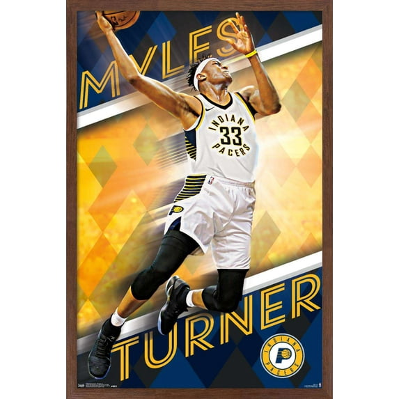 NBA Indiana Pacers - Myles Turner 17 Wall Poster, 14.725" x 22.375", Framed