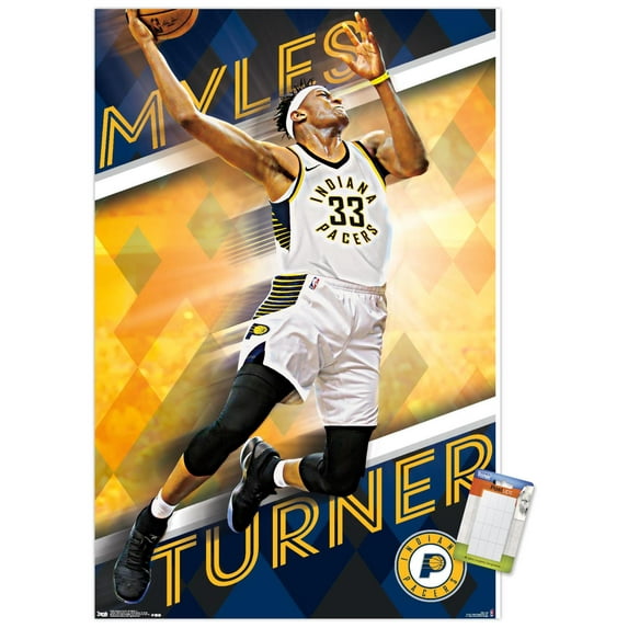 NBA Indiana Pacers - Myles Turner 17 Wall Poster, 14.725" x 22.375"