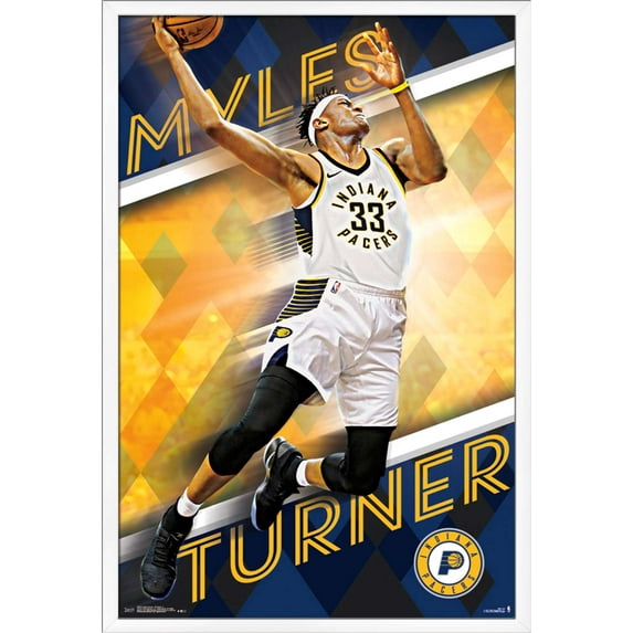 NBA Indiana Pacers - Myles Turner 17 Wall Poster, 22.375" x 34", Framed