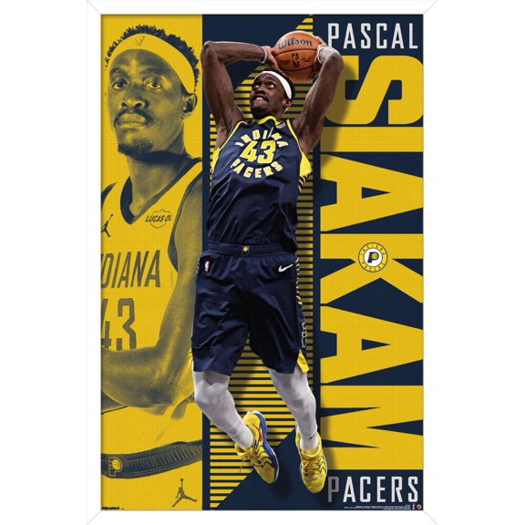 NBA Indiana Pacers - Pascal Siakam 25 Wall Poster, 14.725" x 22.375" Framed