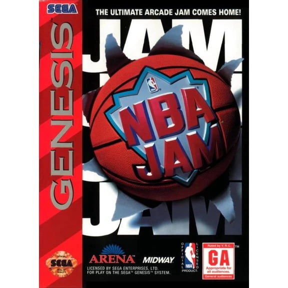 Pre-Owned NBA JAM SEGA Genesis Physical Sports Game for Classic Game Console