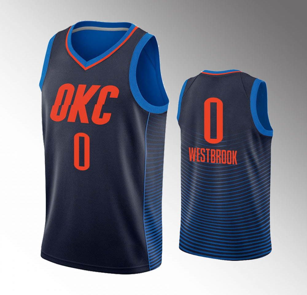 Okc navy top blue jersey