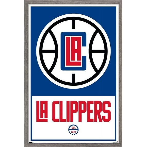 NBA LA Clippers - Logo 21 Wall Poster, 14.725" x 22.375", Framed