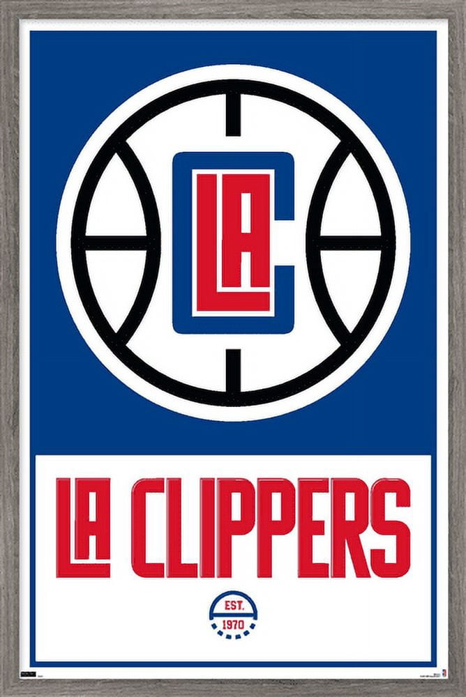 NBA LA Clippers - Logo 21 Wall Poster, 22.375" x 34", Framed