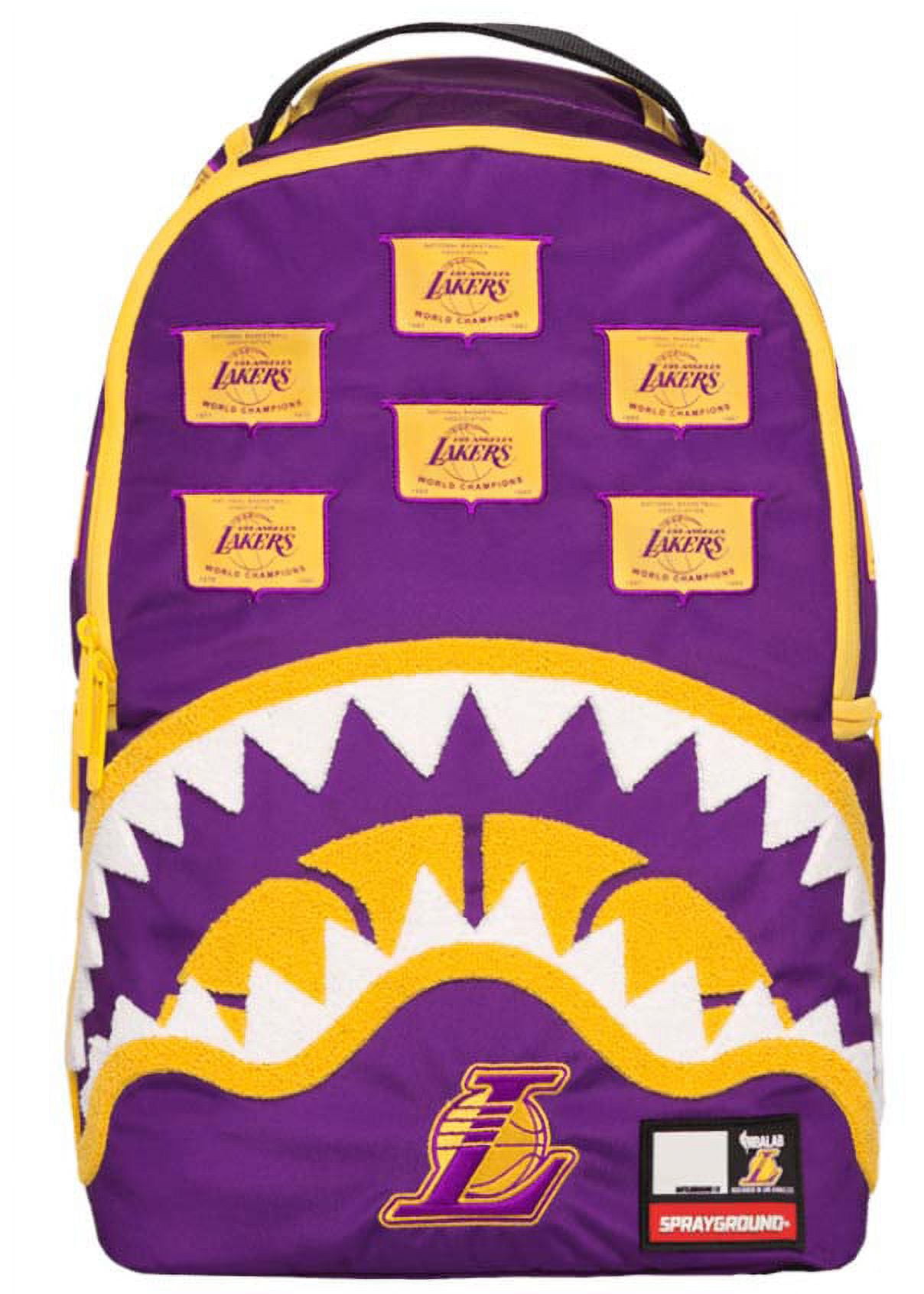 Sprayground lakers backpack hotsell