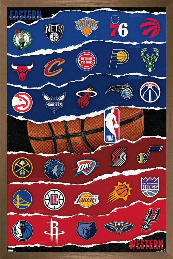 NBA League - Logos 21 Wall Poster, 14.725