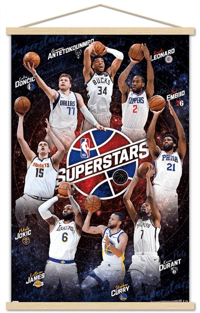 NBA League - Superstars 21 Wall Poster with Magnetic Frame, 22.375 x 34