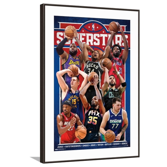 NBA League - Superstars 23 Canvas Wall Poster, 22.375" x 34"