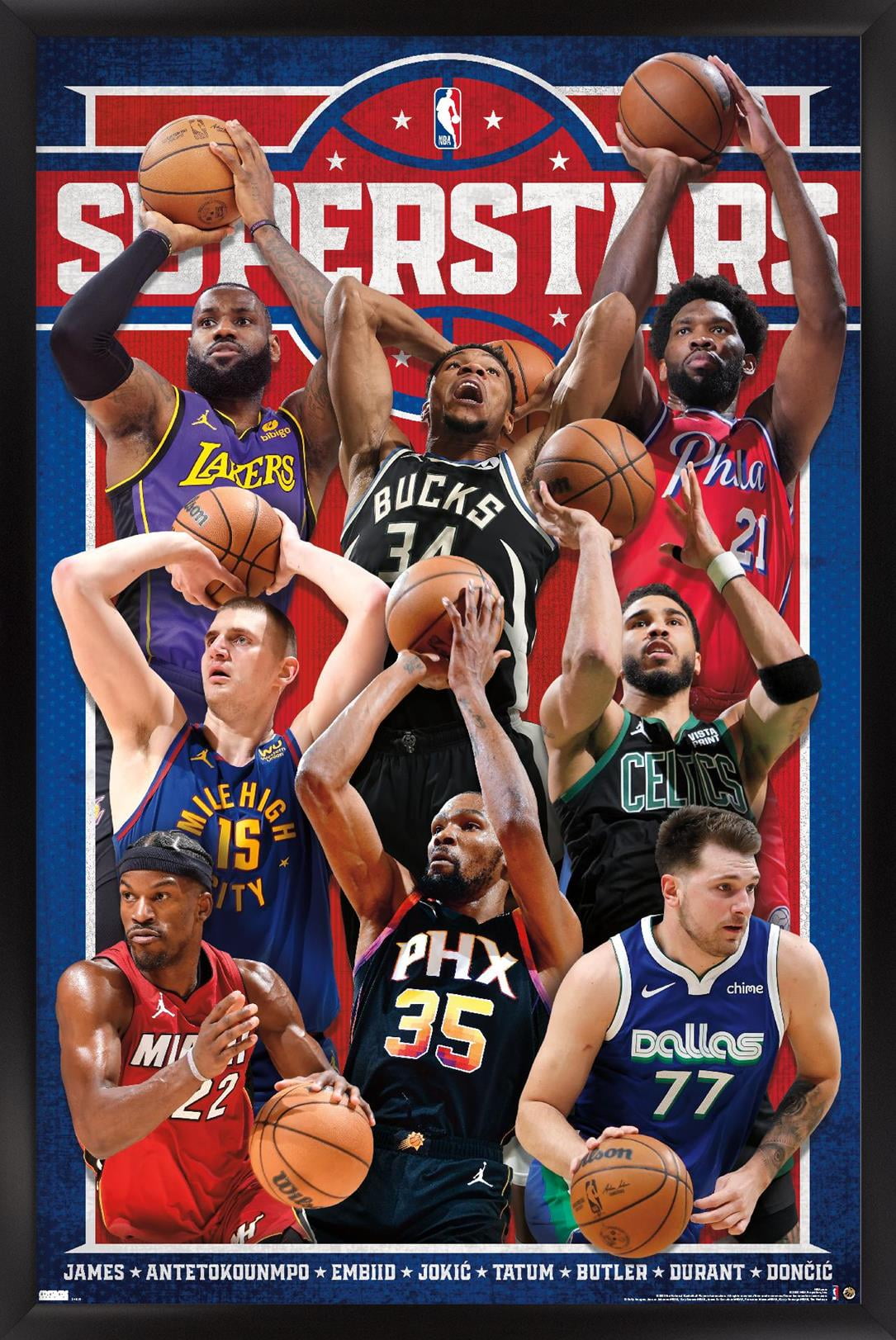 NBA ポスター10枚セット NBA-League-Superstars-23-Wall-