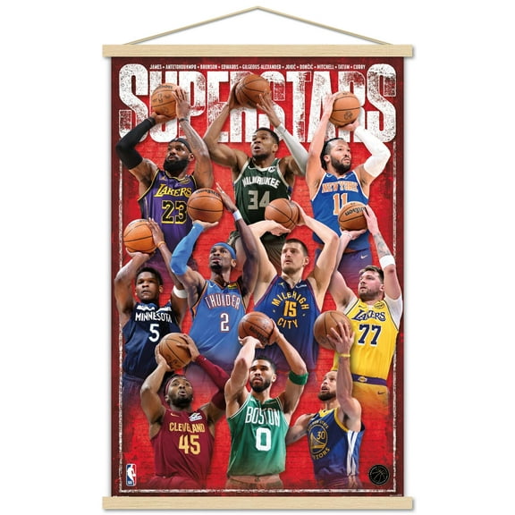 NBA League - Superstars 25 Wall Poster with Magnetic Frame, 22.375" x 34"
