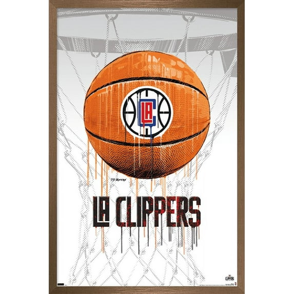 NBA Los Angeles Clippers - Drip Basketball 21 Wall Poster, 14.725" x 22.375", Framed