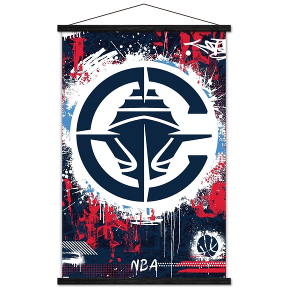 NBA Los Angeles Clippers - Maximalist Logo 24 Wall Poster with Magnetic Frame, 22.375" x 34"
