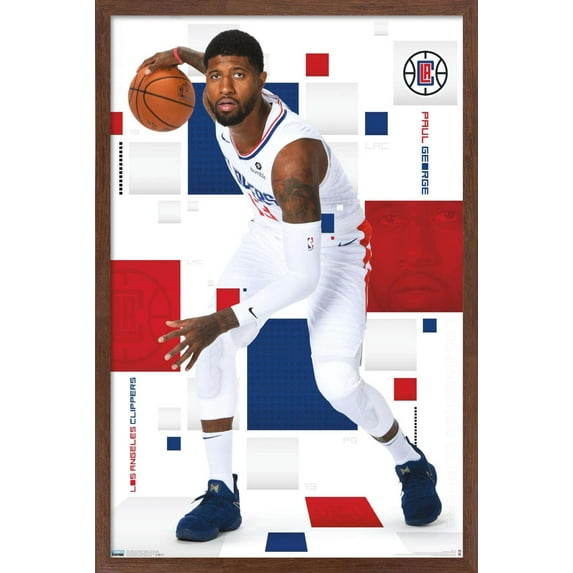 NBA Los Angeles Clippers - Paul George 19 Wall Poster, 14.725" x 22.375", Framed