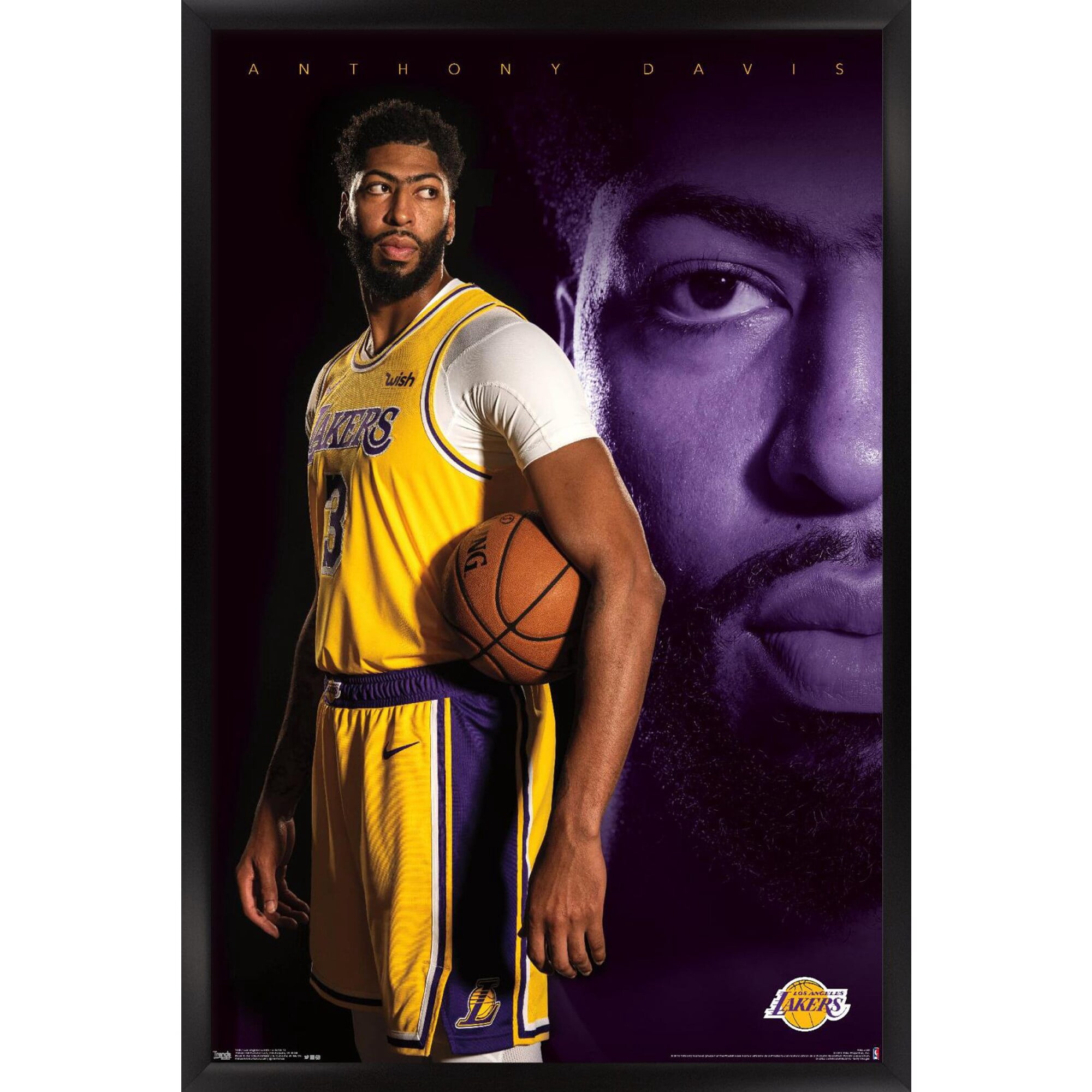 NBA Los Angeles Lakers - Anthony DaVis 19 Wall Poster, 22.375" x 34", Framed