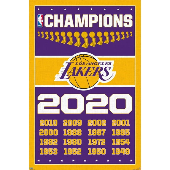 NBA Los Angeles Lakers - Champions 20 Wall Poster, 22.375" x 34"