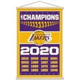 thumbnail image 1 of NBA Los Angeles Lakers - Champions 20 Wall Poster with Wooden Magnetic Frame, 22.375" x 34", 1 of 5