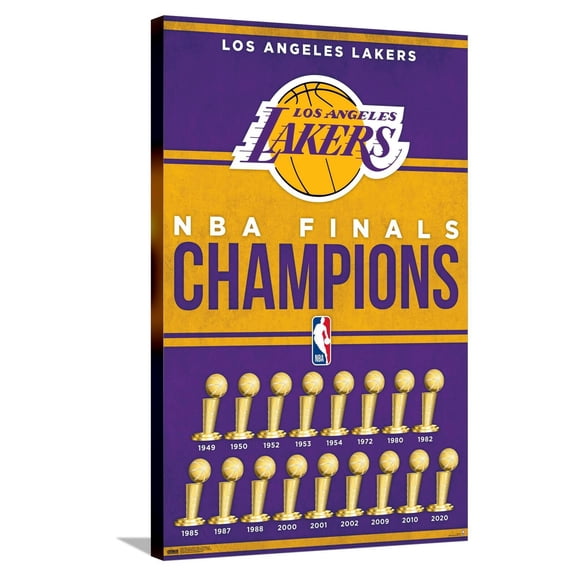 NBA Los Angeles Lakers - Champions 23 Canvas Wall Poster, 22.375" x 34"