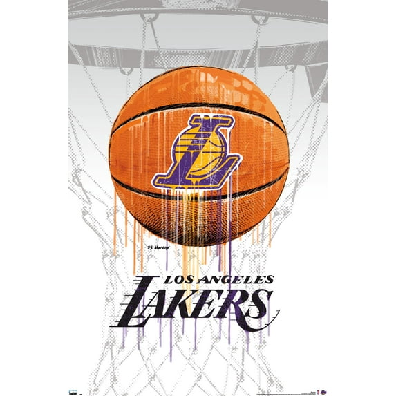 NBA Los Angeles Lakers - Drip Ball 20 Wall Poster, 22.375" x 34"