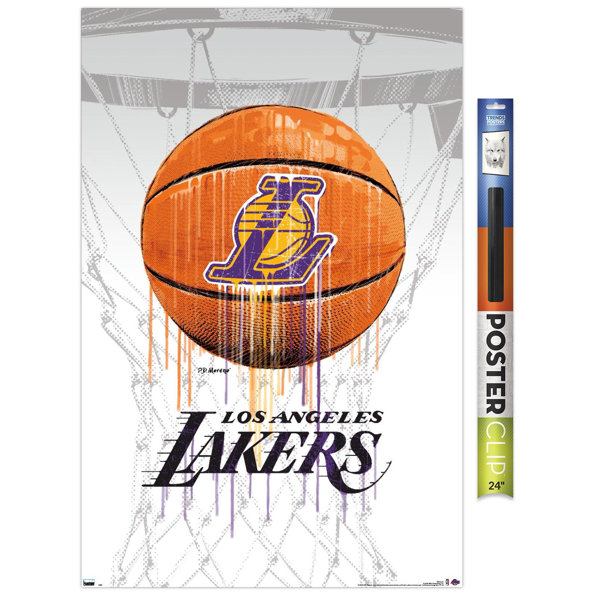 NBA Los Angeles Lakers - Drip Ball 20 Wall Poster, 14.725 x 22.375 