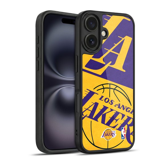 NBA Los Angeles Lakers Half Oversized Hybrid Hard MagSafe Case for Apple iPhone 16