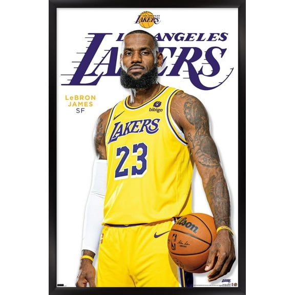 NBA Los Angeles Lakers - LeBron James Feature Series 23 Wall Poster, 14.725" x 22.375" Framed