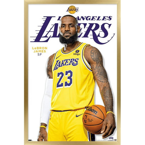 NBA Los Angeles Lakers - LeBron James Feature Series 23 Wall Poster, 14.725" x 22.375" Framed