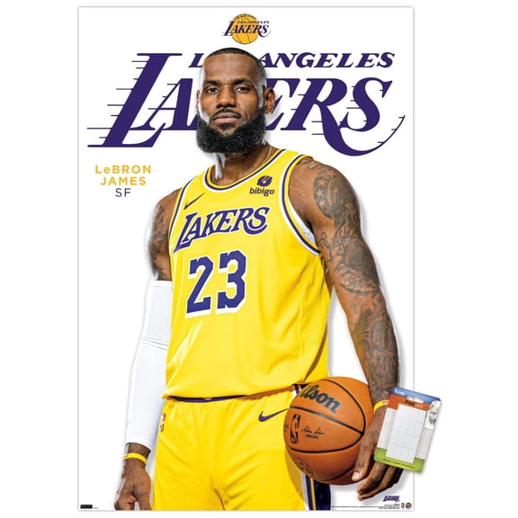 NBA Los Angeles Lakers - LeBron James Feature Series 23 Wall Poster, 14.725" x 22.375"