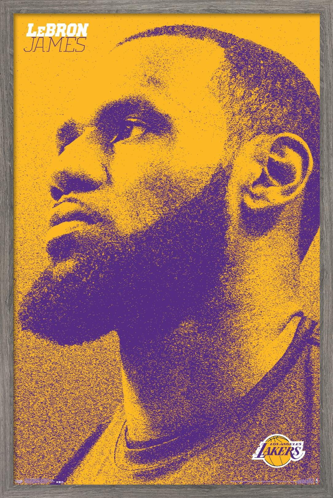 NBA Los Angeles Lakers - Lebron James 18 Wall Poster, 14.725" x 22.375", Framed