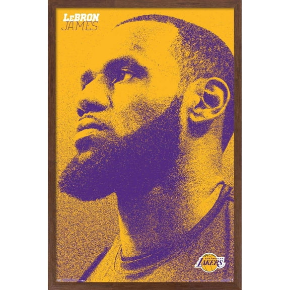 NBA Los Angeles Lakers - Lebron James 18 Wall Poster, 14.725" x 22.375", Framed
