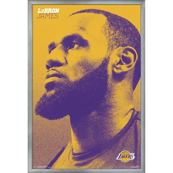 NBA Los Angeles Lakers - Lebron James 18 Wall Poster, 22.375" x 34", Framed