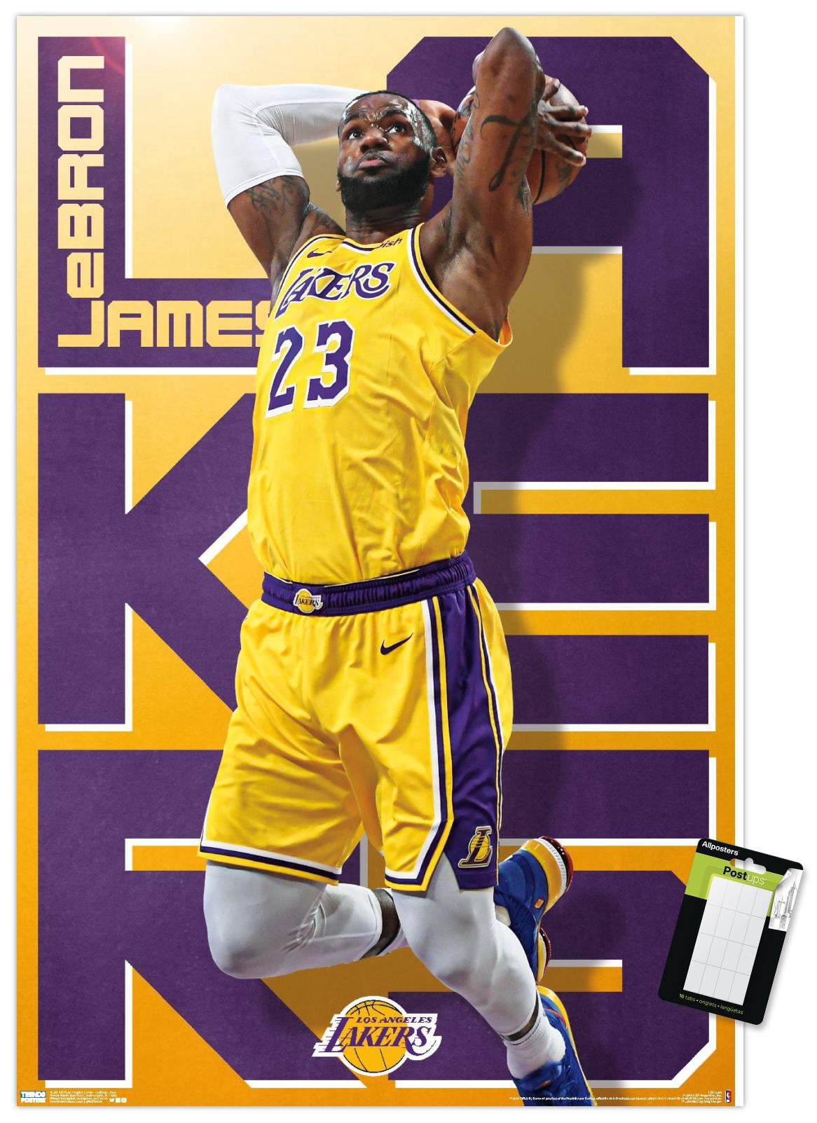 NBA Los Angeles Lakers - Lebron James 19 Wall Poster, 22.375" x 34"