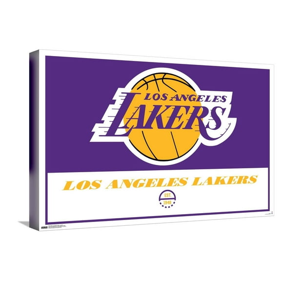 NBA Los Angeles Lakers - Logo 21 Canvas Wall Poster, 14.725" x 22.375"
