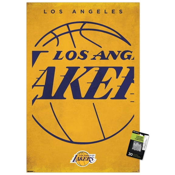 NBA Los Angeles Lakers - Logo 25 Wall Poster with Push Pins, 22.375" x 34"