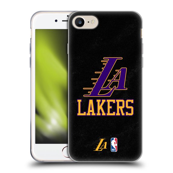 NBA Los Angeles Lakers Logo Black & Purple Design Case for Apple iPhone 7 / 8 / SE 2020 & 2022