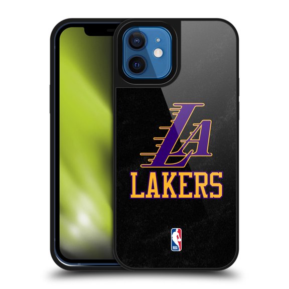 NBA Los Angeles Lakers Logo Black & Purple Design Hard Case for Apple iPhone 12 / iPhone 12 Pro