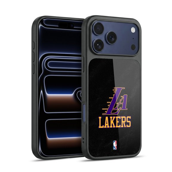 NBA Los Angeles Lakers Logo Black & Purple Design Hard MagSafe Case for Apple iPhone 17 Pro Max