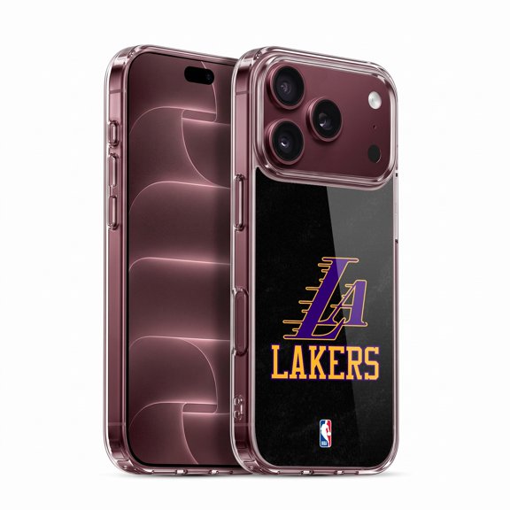 NBA Los Angeles Lakers Logo Black & Purple Design Hybrid MagSafe Case for Apple iPhone 18 Pro