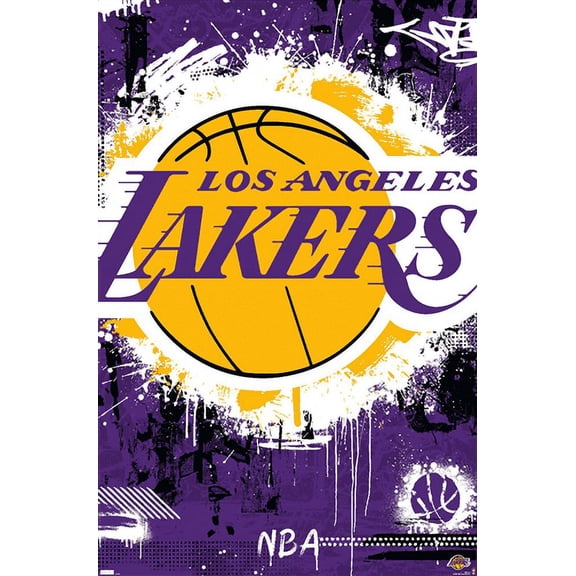 NBA Los Angeles Lakers - Maximalist Logo 23 Wall Poster, 22.375" x 34"