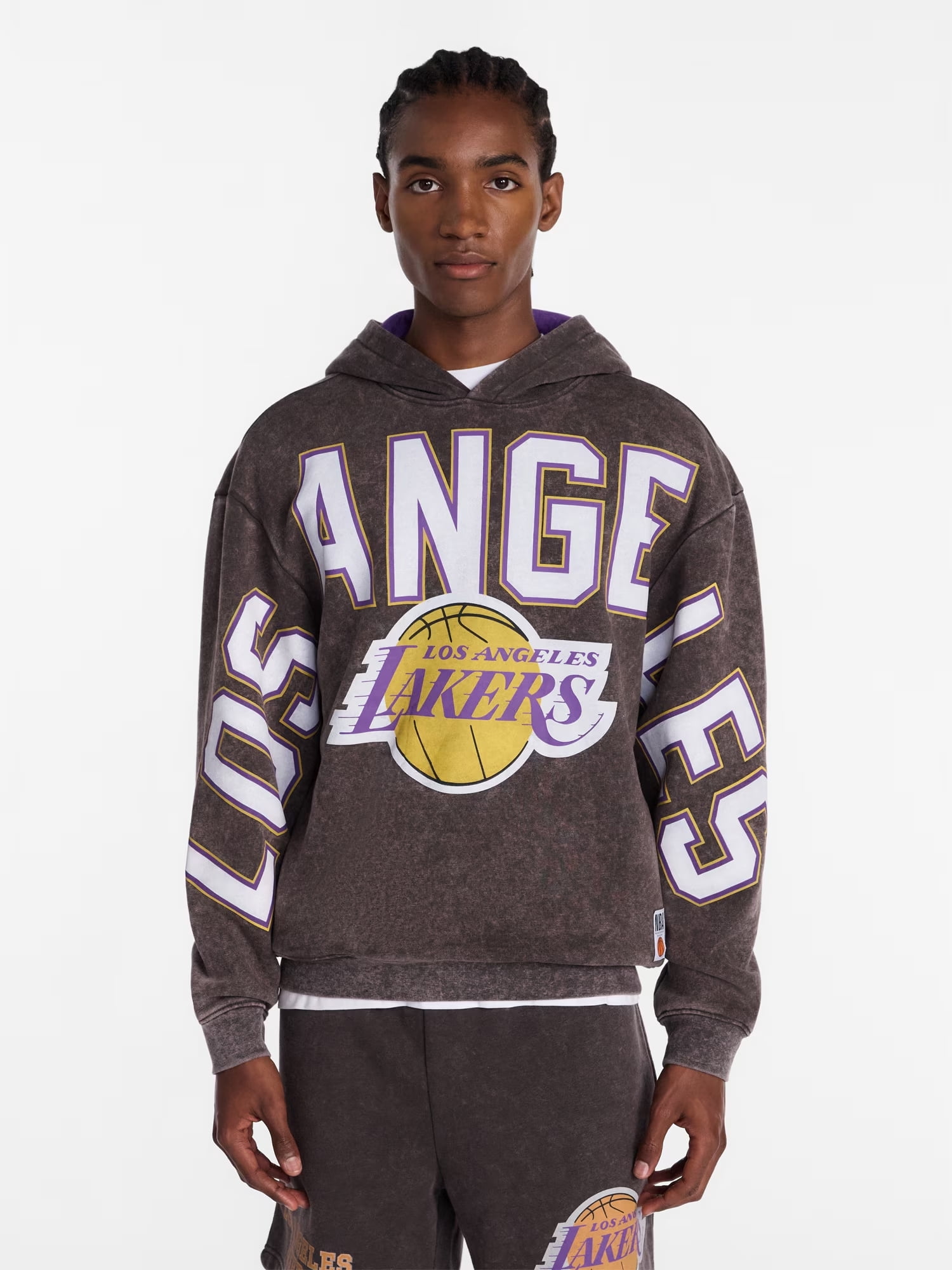 NBA Los Angeles Lakers Men's & Men's Big and Tall Oversized Pullover Hoodie, Sizes XS-4XLT