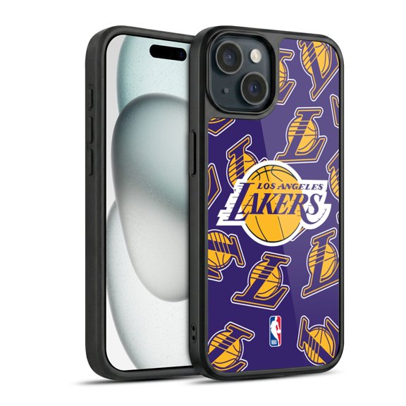 NBA Los Angeles Lakers Patterns Hybrid Hard MagSafe Case for Apple iPhone 15