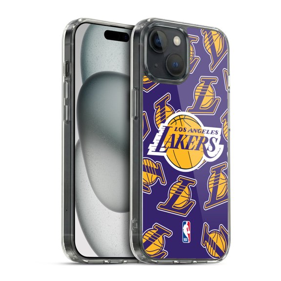 NBA Los Angeles Lakers Patterns Hybrid MagSafe Case for Apple iPhone 15