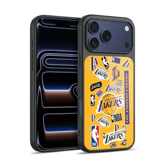 NBA Los Angeles Lakers Sticker Collage Hybrid Hard MagSafe Case for Apple iPhone 17 Pro Max