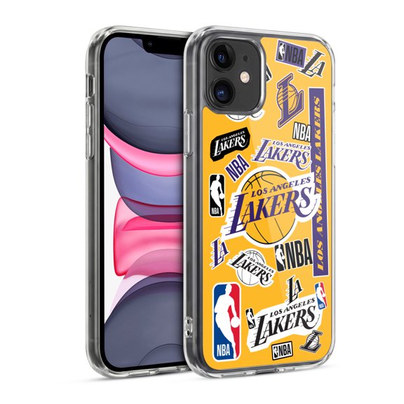 NBA Los Angeles Lakers Sticker Collage Hybrid MagSafe Case for Apple iPhone 11